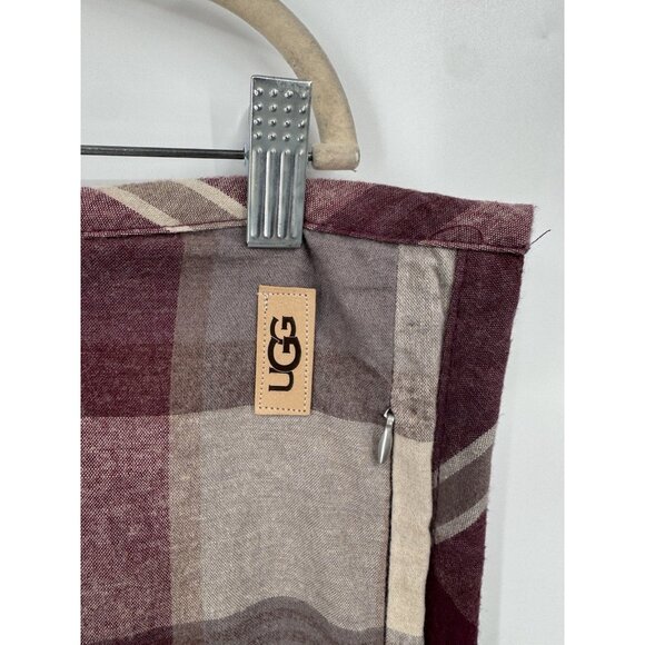 UGG Australia Plaid Long Pillow Sham King Size Fleece Comfort Replacement Only 1 - Picture 6 of 7